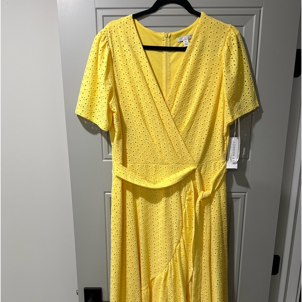 Yellow wrap dress new with tags